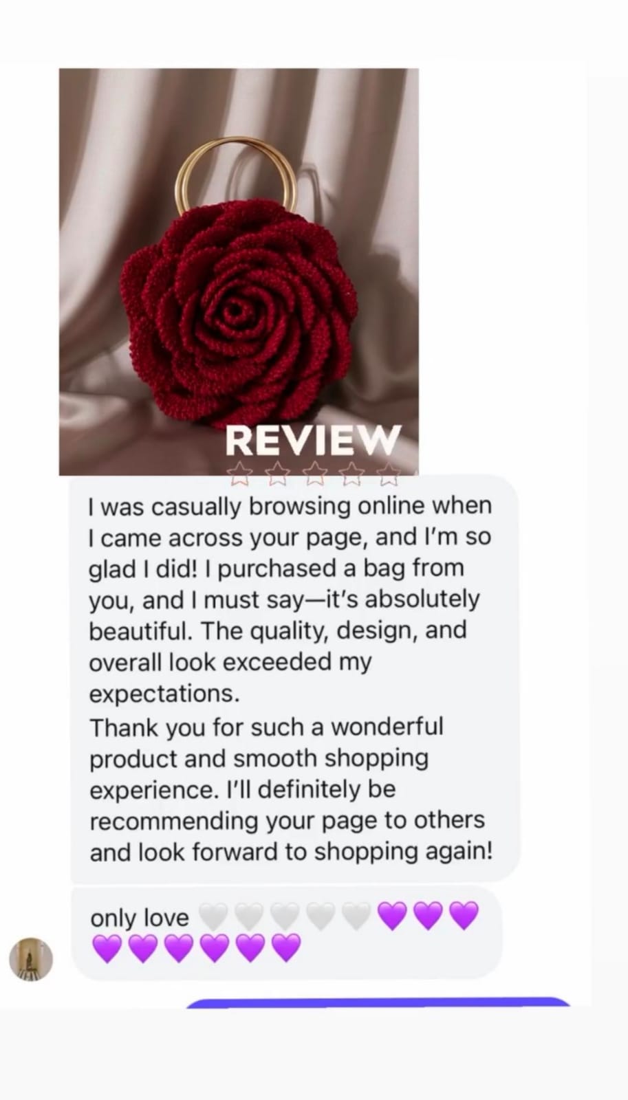 Customer testimonial