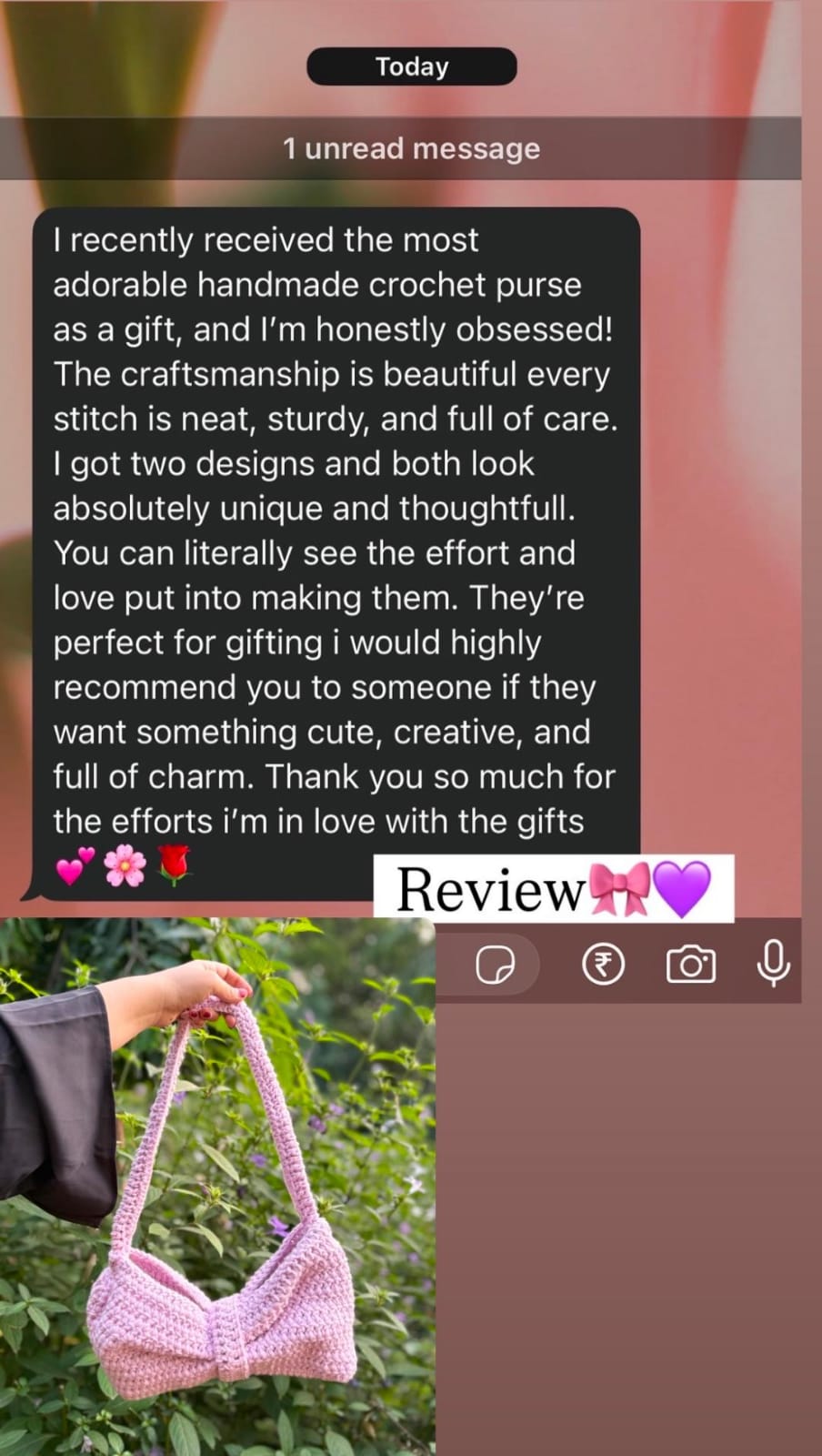 Customer testimonial